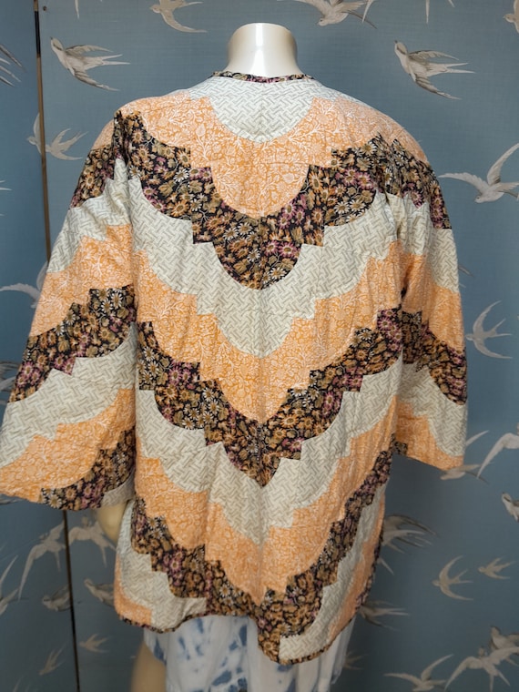 OOAK vintage patchwork quilt jacket, plus size/ f… - image 6