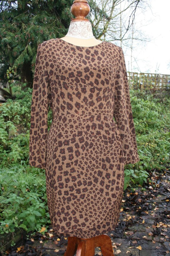 leopard print dress size 12