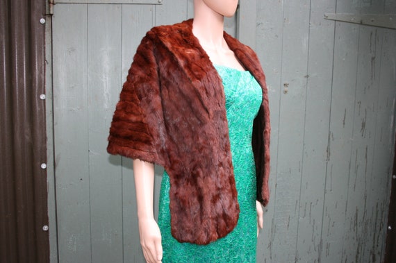 1940s fur evening stole/ vintage cape/ wrap