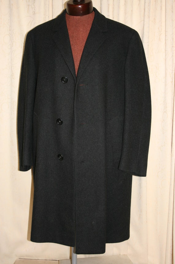 Vintage mans grey wool overcoat, Junex of Sweden … - image 3
