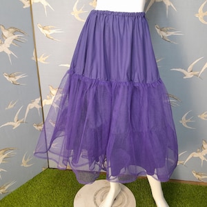 Vintage 1980s Laura Ashley blue net petticoat/ tutu/ midi skirt, freesize