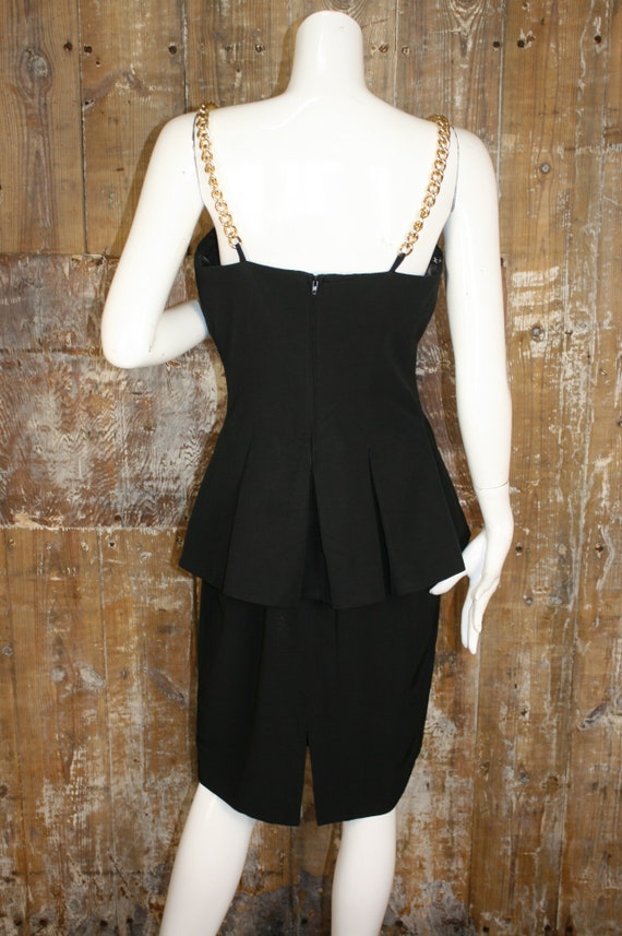 S Vintage 80s/ 90s Joseph Ribkoff black peplum co… - image 8