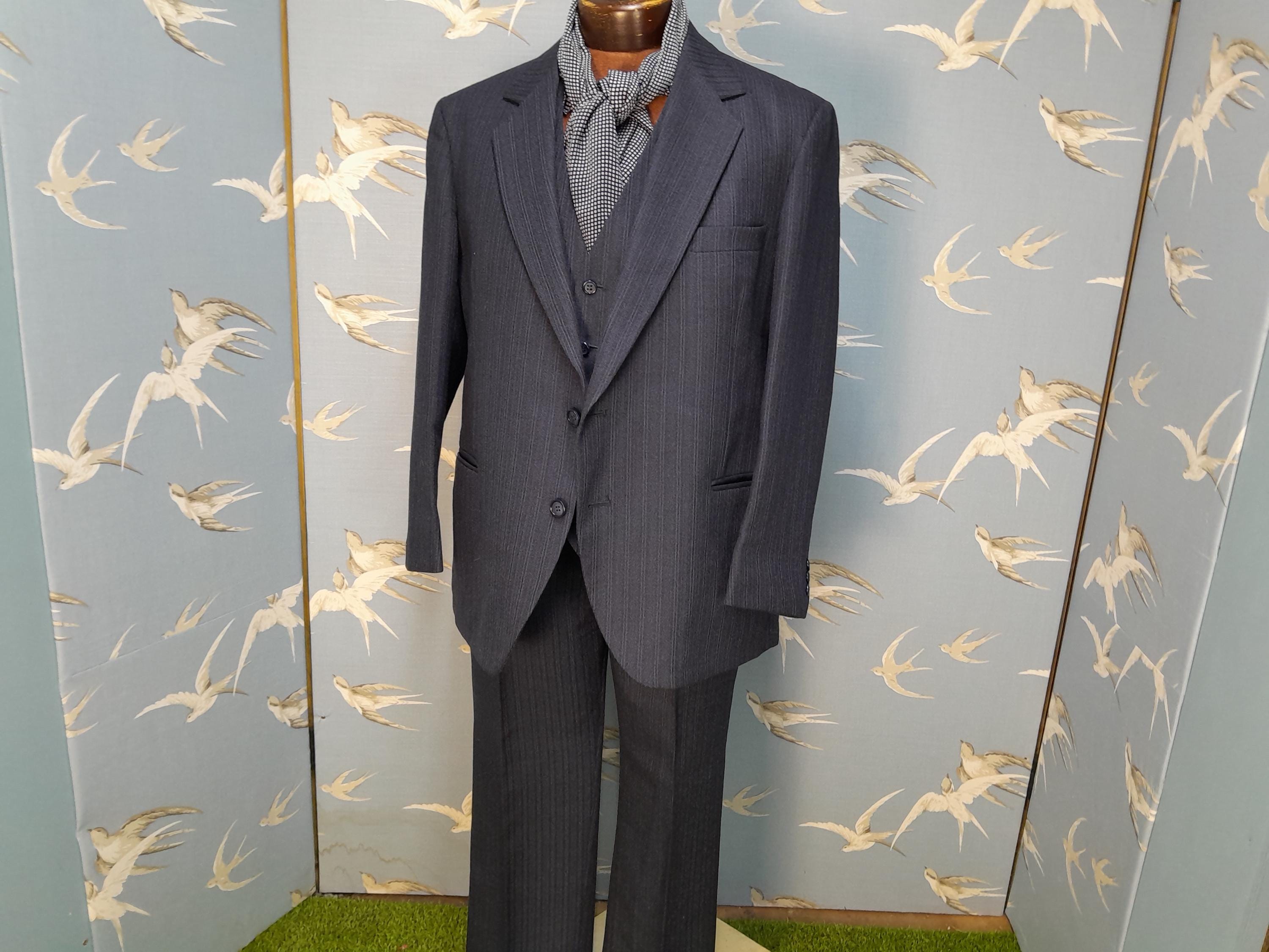 スーツ 70s Japan Vintage 3Peace Suit Navy CF96 il_fullxfull.6722677862_dvvk.jpg