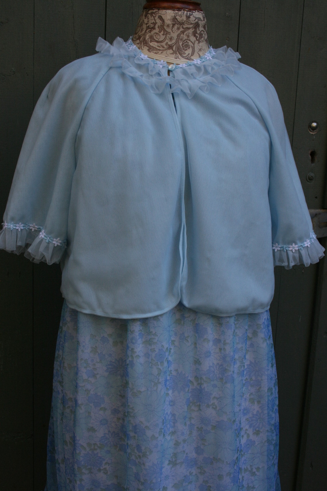 Vintage Nylon Bed Jacket 1960s/ 70s Blue St Michael Bri Nylon Etsy