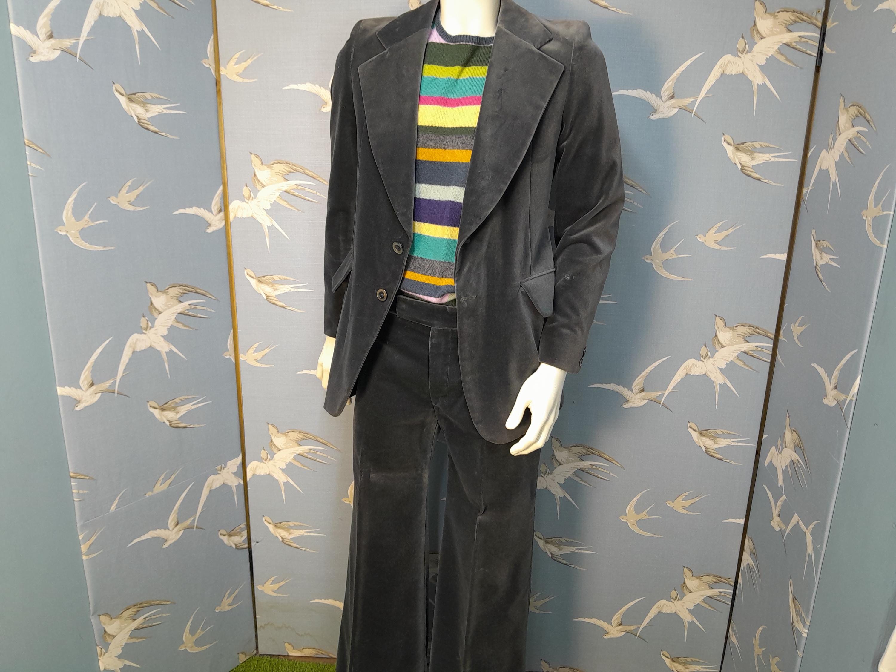 ジャケット・アウター 70s vintage BIG lapel tailored jacket Vintage Leisure Suit Brown Jacket Polyester Wide Collar