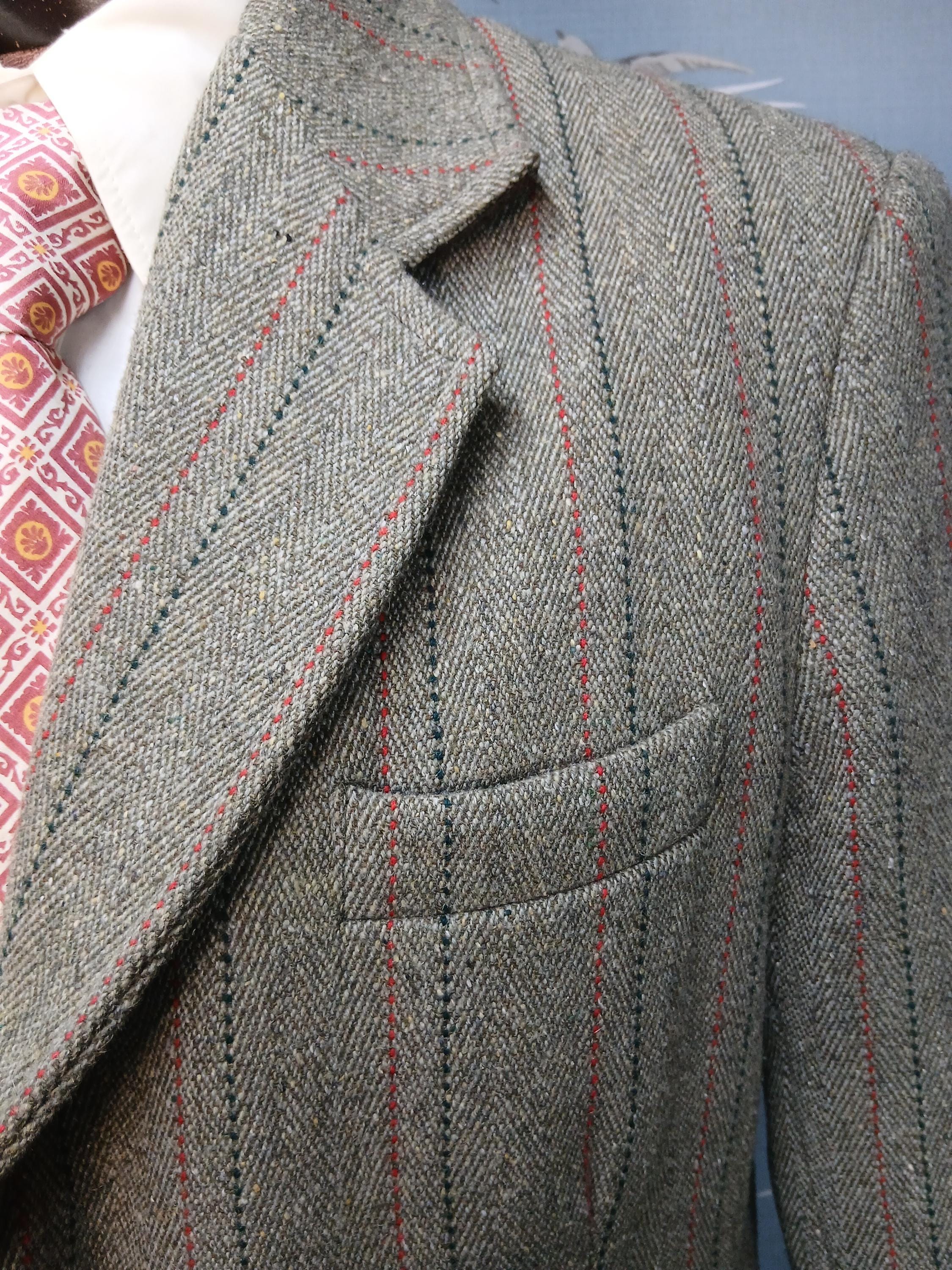 Veste de tir homme en laine tweed chasse blazer carreaux patch coude vintage | eBay