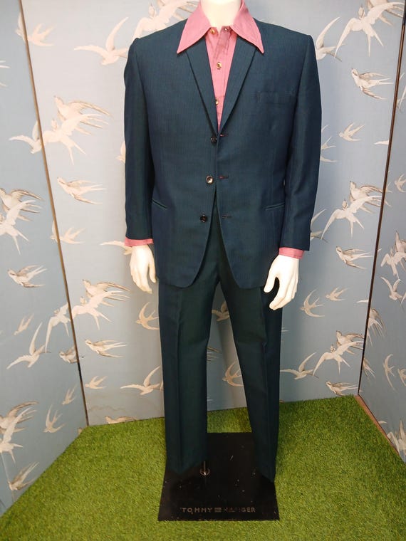 1960年代のヴィンテージ2トーントニックモッズスーツ、サイズ38-40