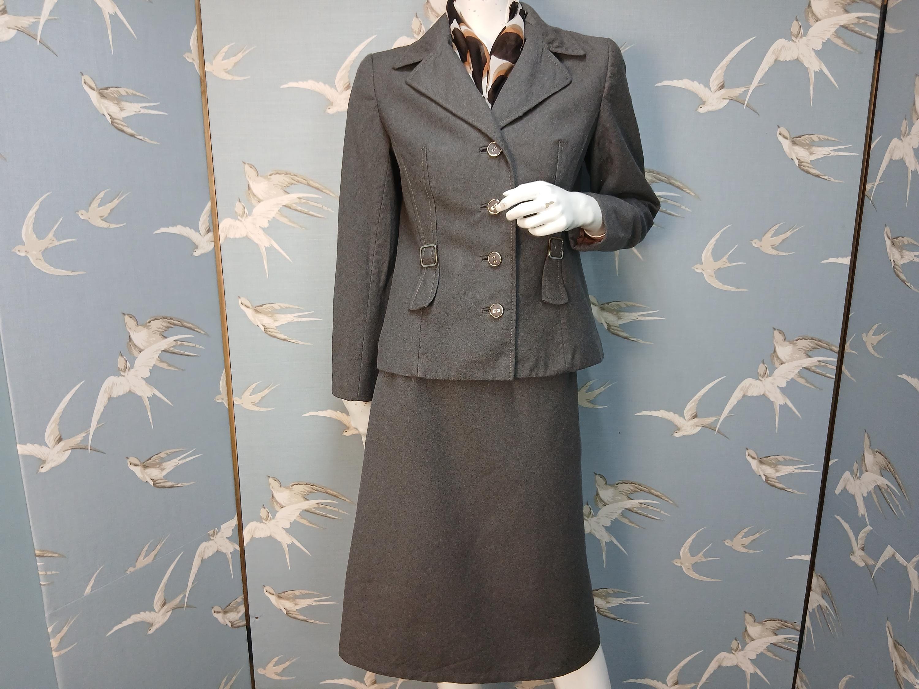 Combinaison Jupe En Laine Marron Windsmoor Taille 14 - Angleterre, Occasion Très Bon état