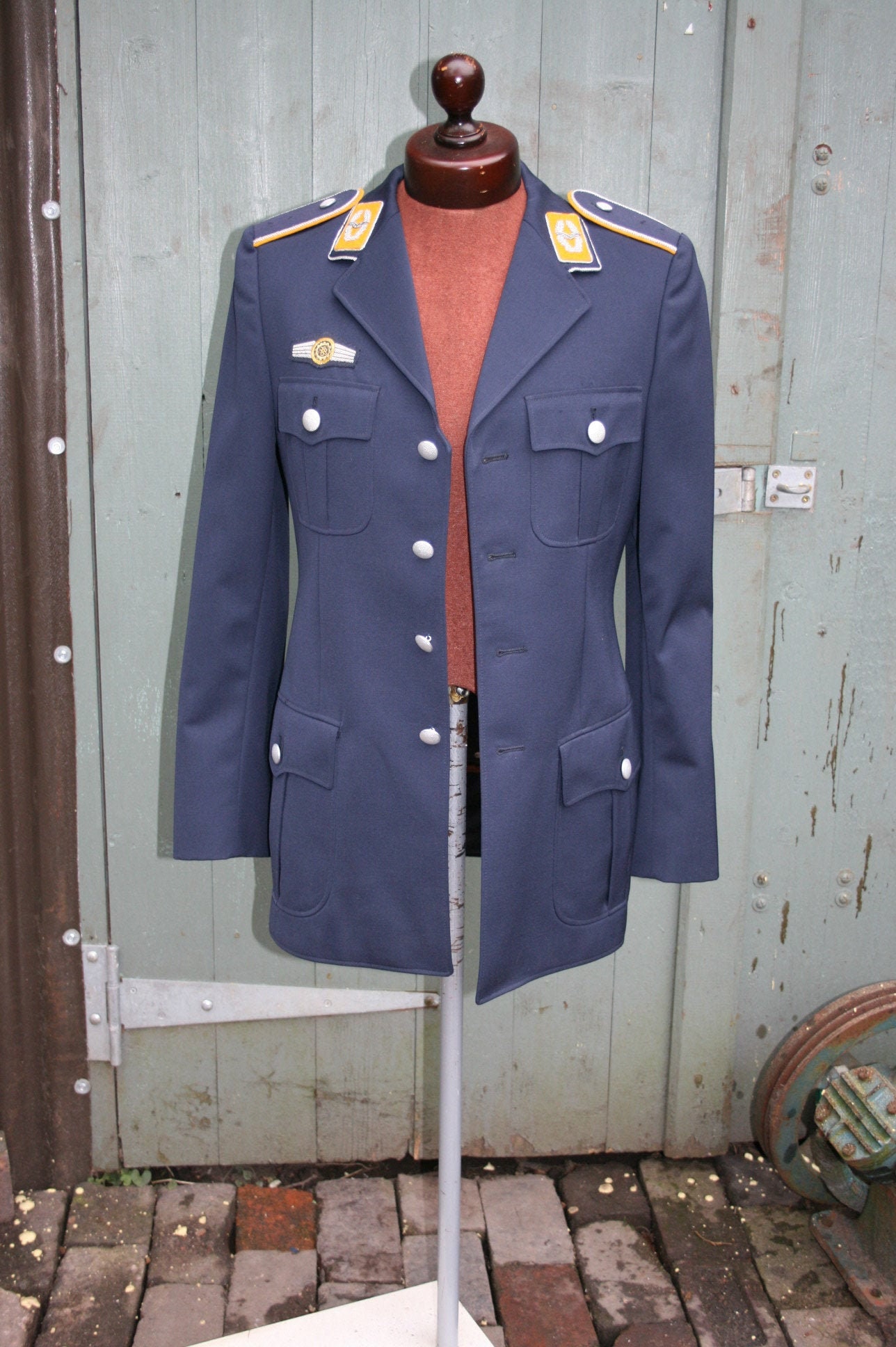 Image of Vintage Military Uniform/ Mans Navy Blue Airforce/ Flight Jacket, Size 40" Chest