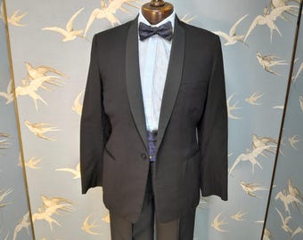 Vintage mid century Montague Burton tailored dinner jacket, 38" chest. See ITEM DETAILS for all measurements