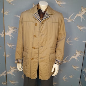 Vintage mans Aquascutum quilted coat, size 40 Reg