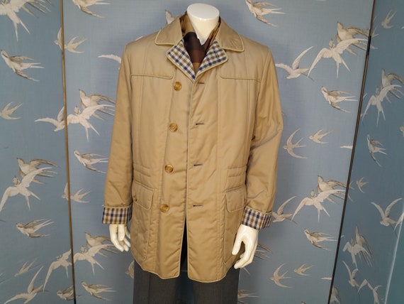 ヴィンテージ メンズ アクアスキュータム キルティングコート、サイズ 