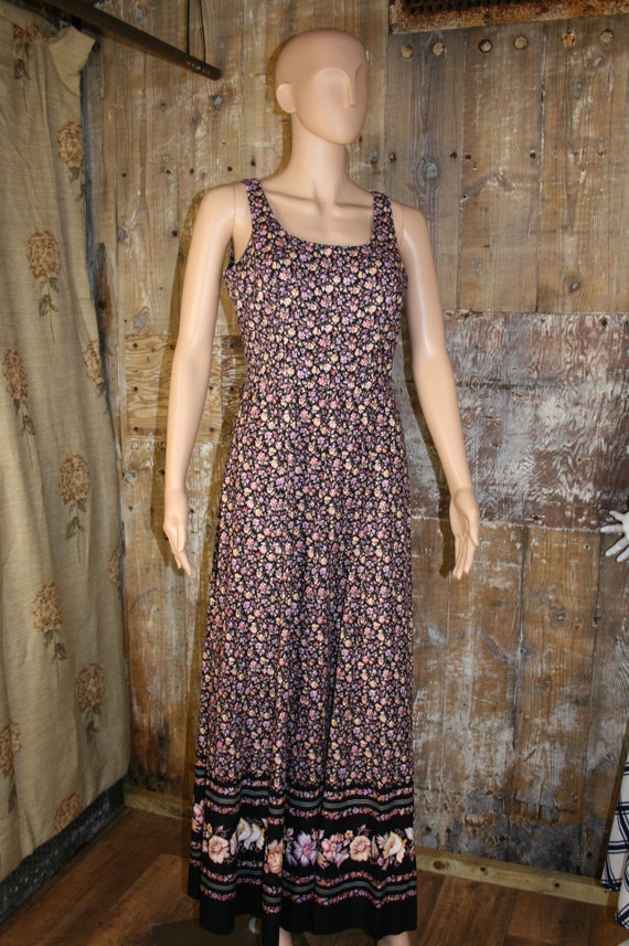 Vintage Horrockses floral cotton maxi dress, size… - image 2