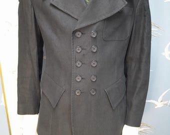 OLD linen 3rd type jacket vintage 古着 Vintage 1980s/ 90s Workers for Freedom Black Linen Jacket