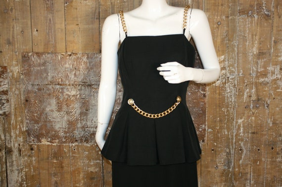 S Vintage 80s/ 90s Joseph Ribkoff black peplum co… - image 2