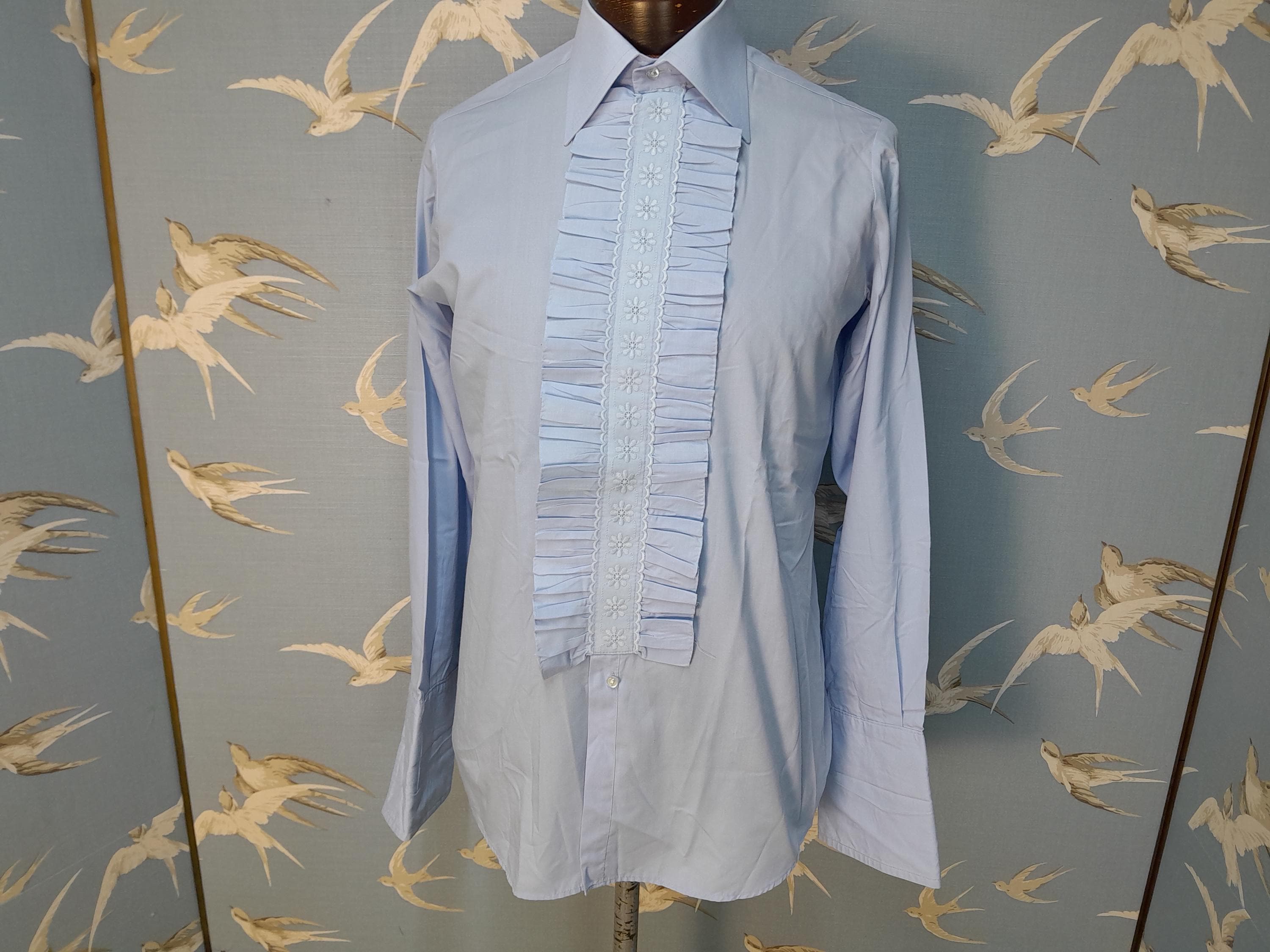 60s Ruffled Shirt - Etsy Canada