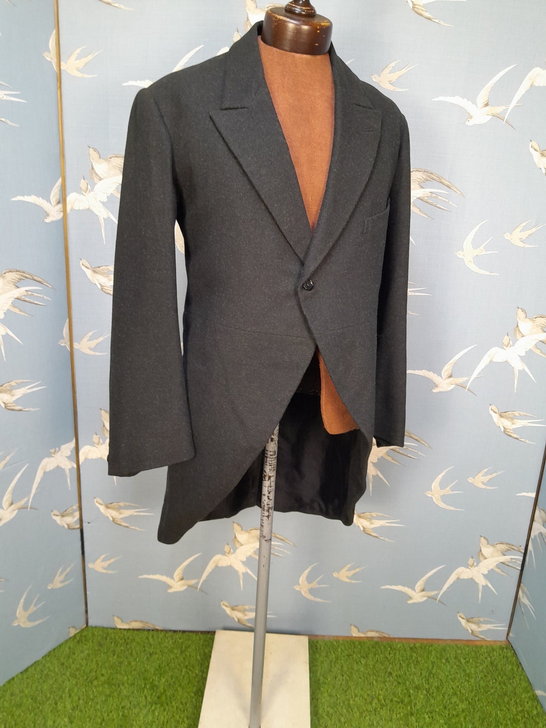 Mans Vintage 1950s Morning Coat/ Tailcoat, W.w.archer Black Mans Vintage 1950s Morning Coat/ Tailcoat, W.w.archer Black