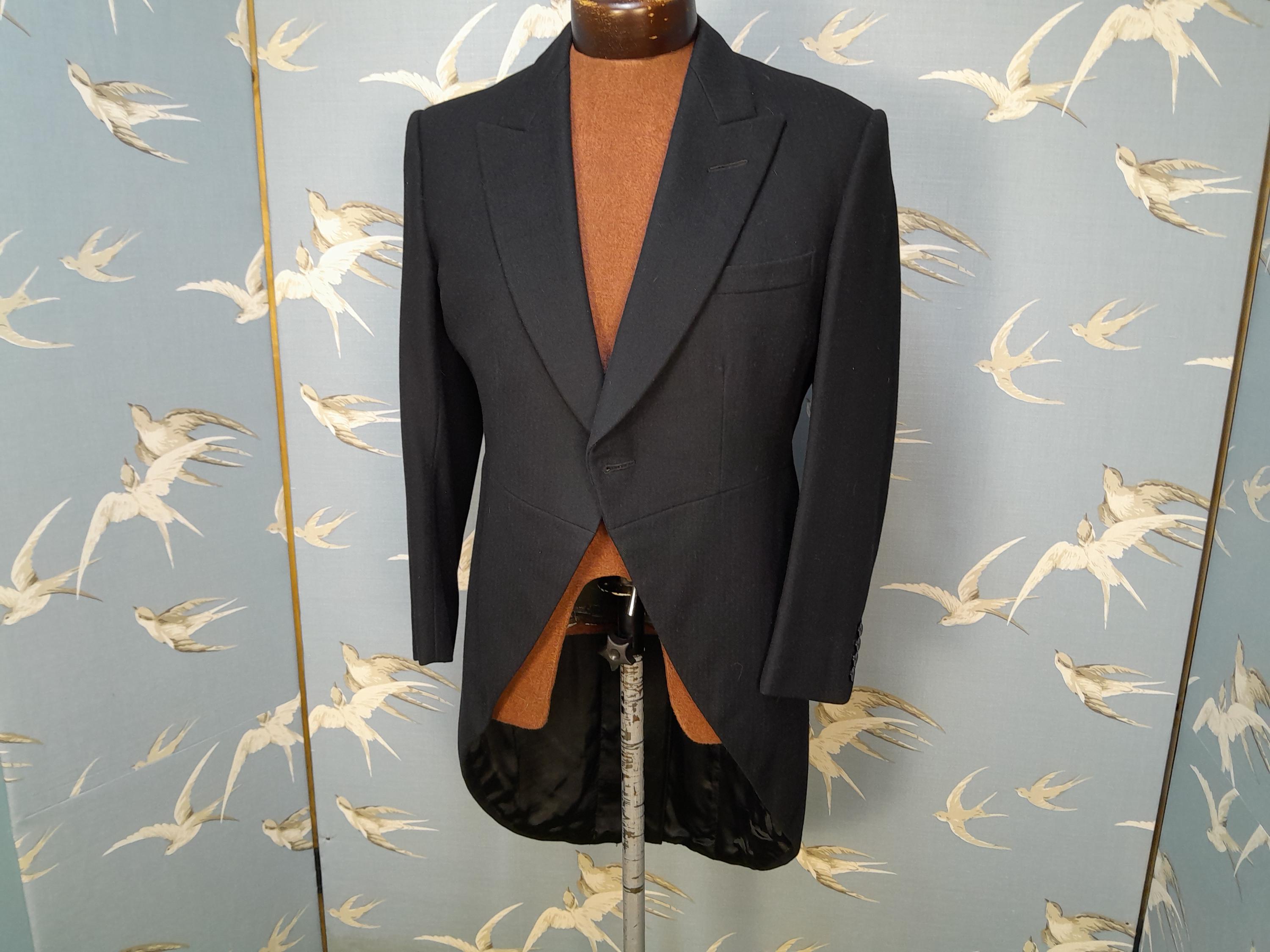 Mans Vintage Moss Bros Morning Coat/ Tailcoat, 40 Mans Vintage Moss Bros Morning Coat/ Tailcoat, 40