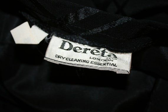 Vintage black satin maxi skirt, 60s/ 70s Dereta L… - image 9