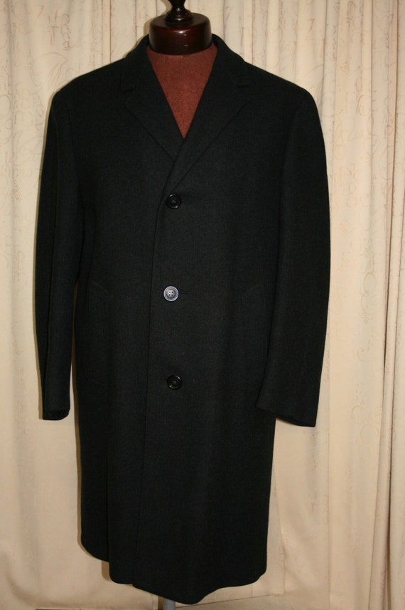 Vintage mans grey wool overcoat, Junex of Sweden … - image 6
