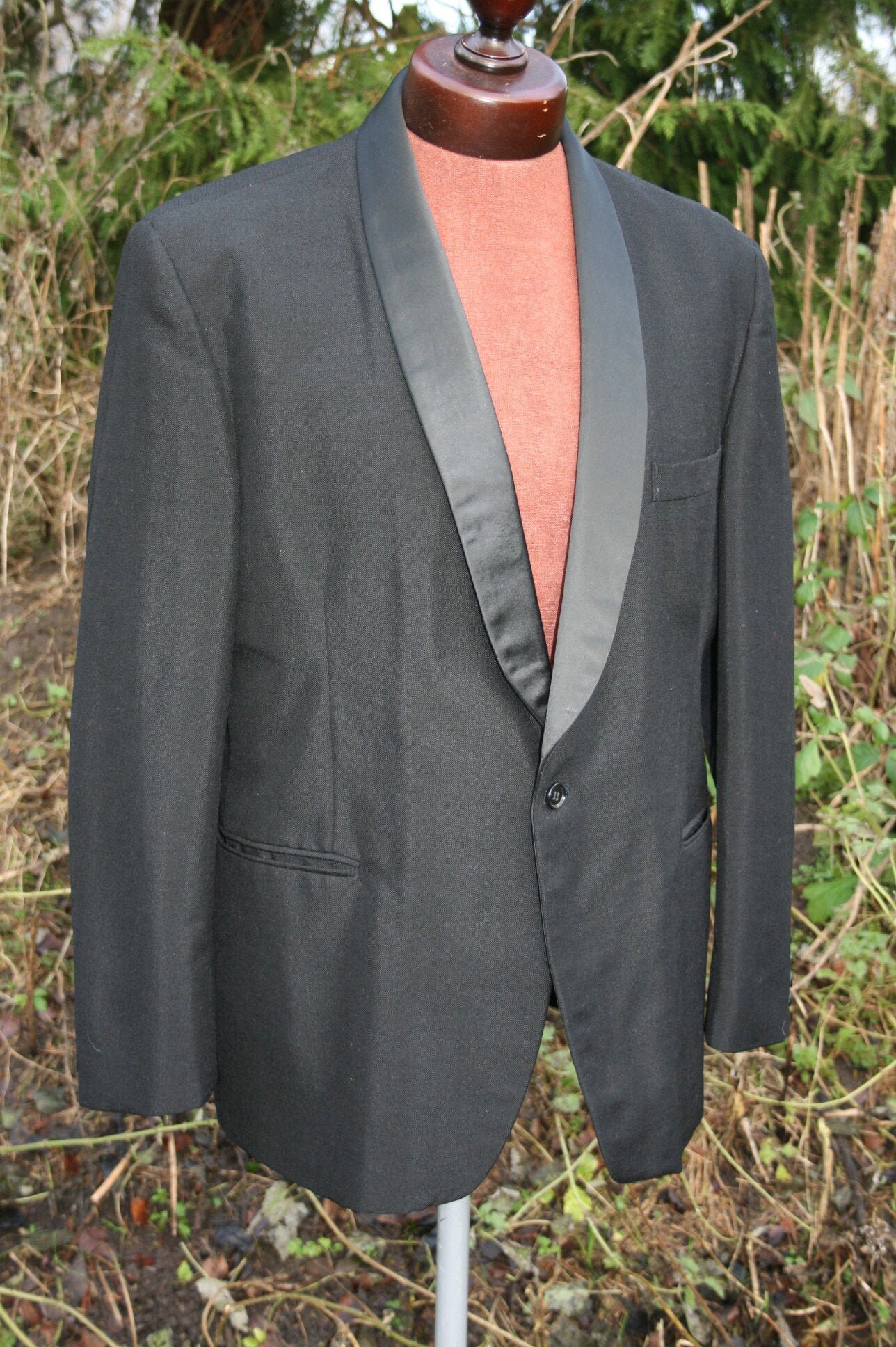 Image of Vintage Austin Reed Dinner Jacket/ Tuxedo Jacket, Size M/L, 46" Chest, Black, Satin Lapels