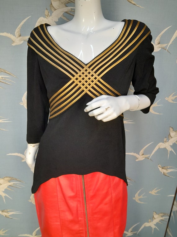 joseph ribkoff black and gold dress Joseph Ribkoff Dress 233750 Black/Rose Gold / 6 main image 0