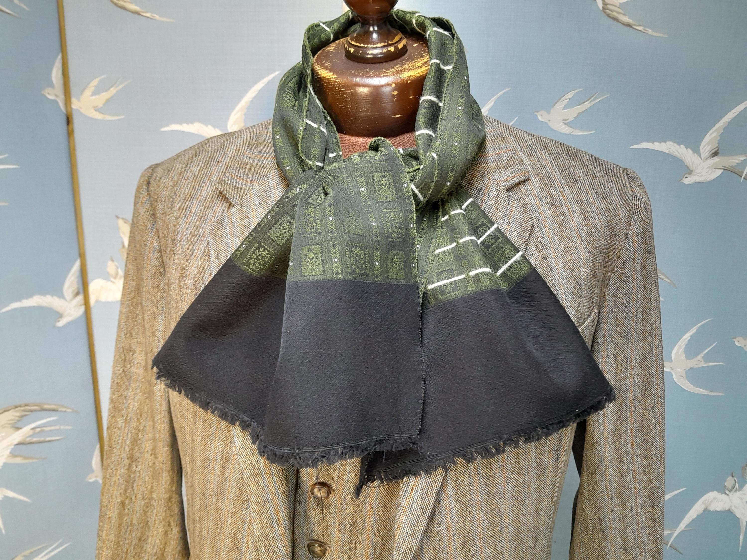Foulard En Soie Vintage Richard Allan, 75x75 Cm, Couleur Marron, Bon état
