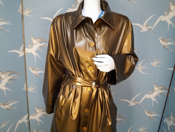 Metallic duster coat sale