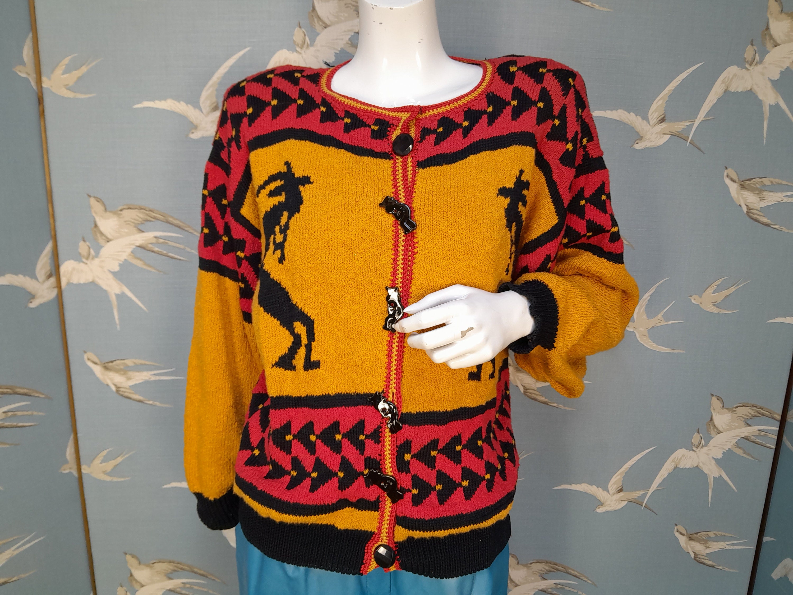 Vintage 1990s Rave/ Festival Cardigan, Felizzi! Hand Loomed Cotton