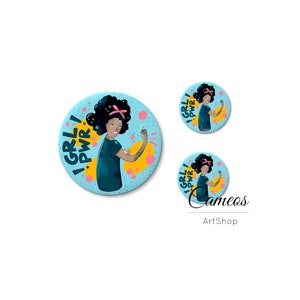 Citazioni ispiratrici Cabochons, Cabochon di vetro, Girl Power Cabochon Set, Round Dome Flatback Charm Pendant Borchie Gioielli Making Supply DIY