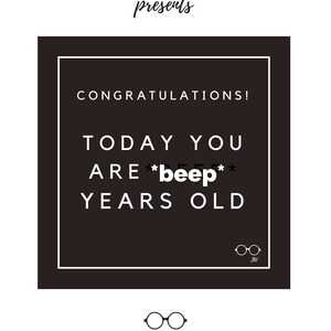 Joyeux anniversaire présent Étiquettes Autocollants, Drôle Étiquette sarcastique, Cadeau pour elle, Cadeau pour lui, Autocollants de boîte-cadeau, Autocollant d’ordinateur portable, Autocollant d’humour
