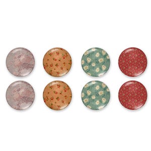 8 cabochons photo en verre 10 mm, 12 mm, 14 mm ou 18 mm, cabochon fait main, cabochon photo en verre pour la fabrication de bijoux, motif floral - C1144