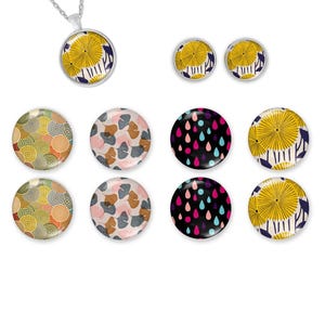 8 piezas de cabujón de flores, cabujón de vidrio, cúpula de vidrio de 10 mm, 12 mm, 14 mm o 18 mm, cabujón con patrón floral, cabujón de vidrio para fotografía - C1137