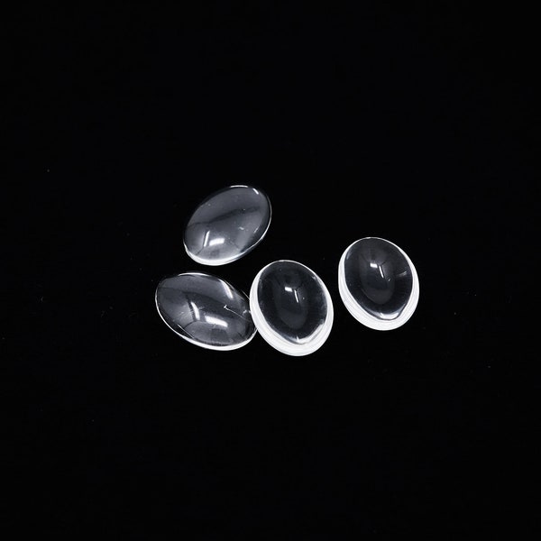 Cabochons, Glass Cabochon oval 18x25mm, Glass clear cabochon, Glass Dome, Transparent cabochon, Cabos, Flatback Cabochons