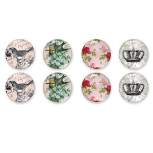 8 pezzi Cabochon da 10 mm, 12 mm, 14 mm o 18 mm, cabochon fatti a mano, cabochon Flatback, cabochon fotografico, cabochon in vetro a cupola vintage - L584