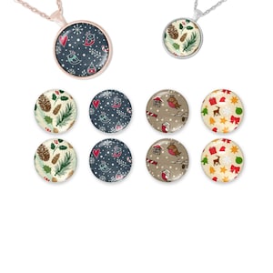 8 piezas de cabujones navideños, cabujones de vidrio de media cúpula, imágenes de cabujones de 8 mm, 10 mm, 12 mm, 14 mm o 18 mm, cuentas de vidrio redondas para joyería fotográfica