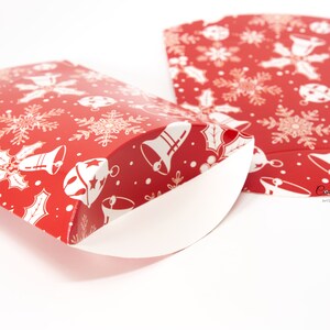 Scatole a cuscino in carta kraft per le feste, scatole regalo a cuscino in carta, scatole per imballaggio, scatole a cuscino natalizie, imballaggi in carta kraft, 14x20,5x0,15 cm., 1/5 pezzi