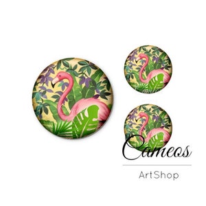 Lela Blumen Cabochon 1X25mm und 2x12mm oder 1x20mm und 2x10mm, Blumen cabochon, cabochon glas blume, cabochon fassung- S1639