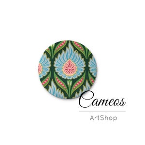 Cabochon 10mm bis 25mm, Blumen cabochon, cabochon fassung, foto cabochons- L640