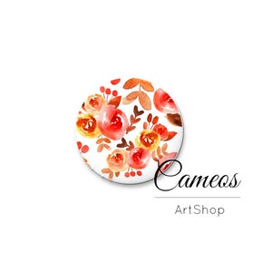 Bloemen Glazen Cabochon Set Roze Paars Ronde Koepel Plaksteen Charme Hanger Studs Ketting Sieraden Maken Crafting Supply DIY - L644