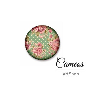 Cabujón de Cristal con Motivo de Flor, de 8mm a 25mm, Cabujón de Cristal Hecho a Mano, Material Cabujón, Motivo de Joyería Cabujón - L525