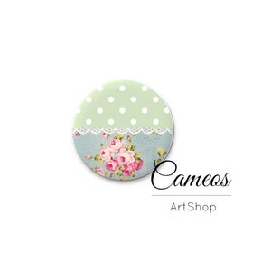 Glazen bolletjes met stippen, 8 mm 10 mm 12 mm 14 mm 16 mm 18 mm 20 mm 25 mm 30 mm, fotoglazen cabochons met bloemen - L635