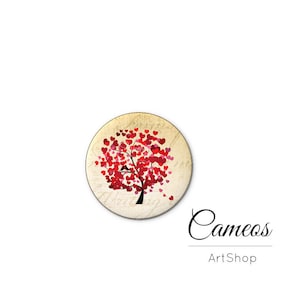 Cabochon en verre avec motif d’arbre, de 8mm à 25mm, Cabochon en verre fait main, Matériau Cabochon, Bijoux Motif Cabochon - L621