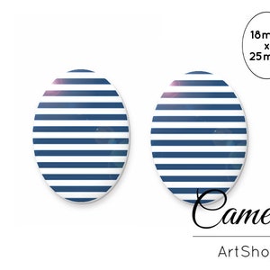Cabochões vintage 18x25mm, cabochões rosa azul, cabos de cúpula de vidro, cabochão de vidro fotográfico para fabricação de joias, cúpula de vidro - 0145