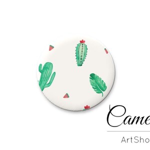 Cabochon di vetro di cactus, cabochon per gioielli da 10 mm a 25 mm, fiori, cupola di vetro rotonda, fai da te - L589