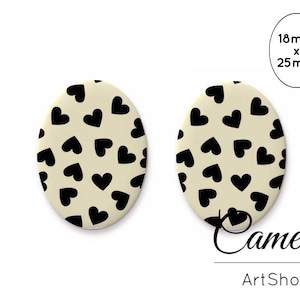 Cabochon ovale in vetro 18x25mm, cabochon fatti a mano, Cabochon Flatback, cabochon ovali, cabochon in vetro fotografico - 0715