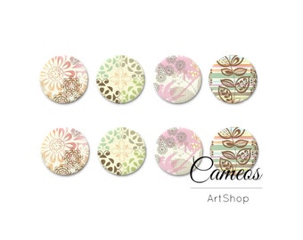 8 pcs Photo Glass Cabochon, Citations inspirantes, image verre cabochon 10mm, 12mm, 14mm ou 18mm - C1689