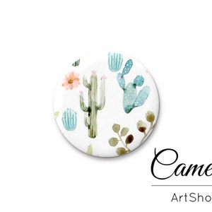Dôme en verre fait à la main, 8mm 10mm 12mm 14mm 16mm 18mm 20mm 25mm 30mm, Cactus, Cabochons en verre Photo - G963