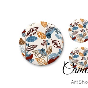 Foglie Cabochons, Foto Vetro Cabochon 25mm 20mm 12mm 10mm, Fiori modello cabochon, cabochons di vetro immagine per gioielli- S1587