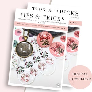 Digitale PDF-Anleitung Schritt für Schritt, wie man Cabochons herstellt, ein Sofort-Download-Schmuckherstellungs-Tutorial